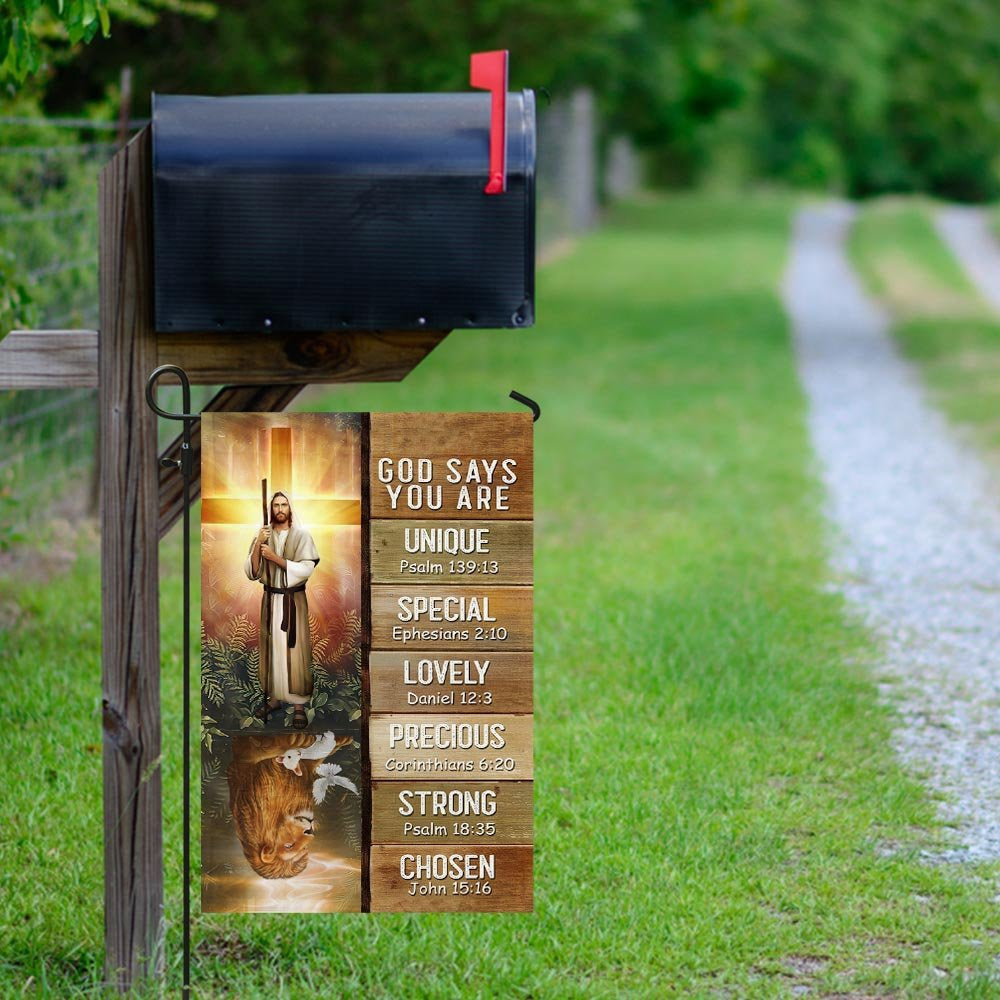 Christian Garden Flags, God Says You Are Flag, Christian House Flags, Christian Cross Flag, Faith Flag