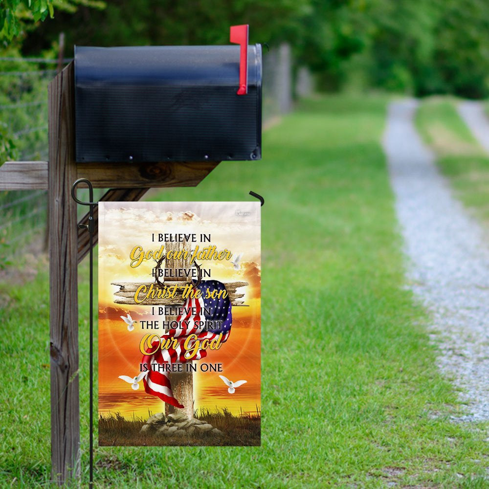 Christian Garden Flags, I Believe In God The Father Flag, Christian House Flags, Christian Cross Flag, Faith Flag