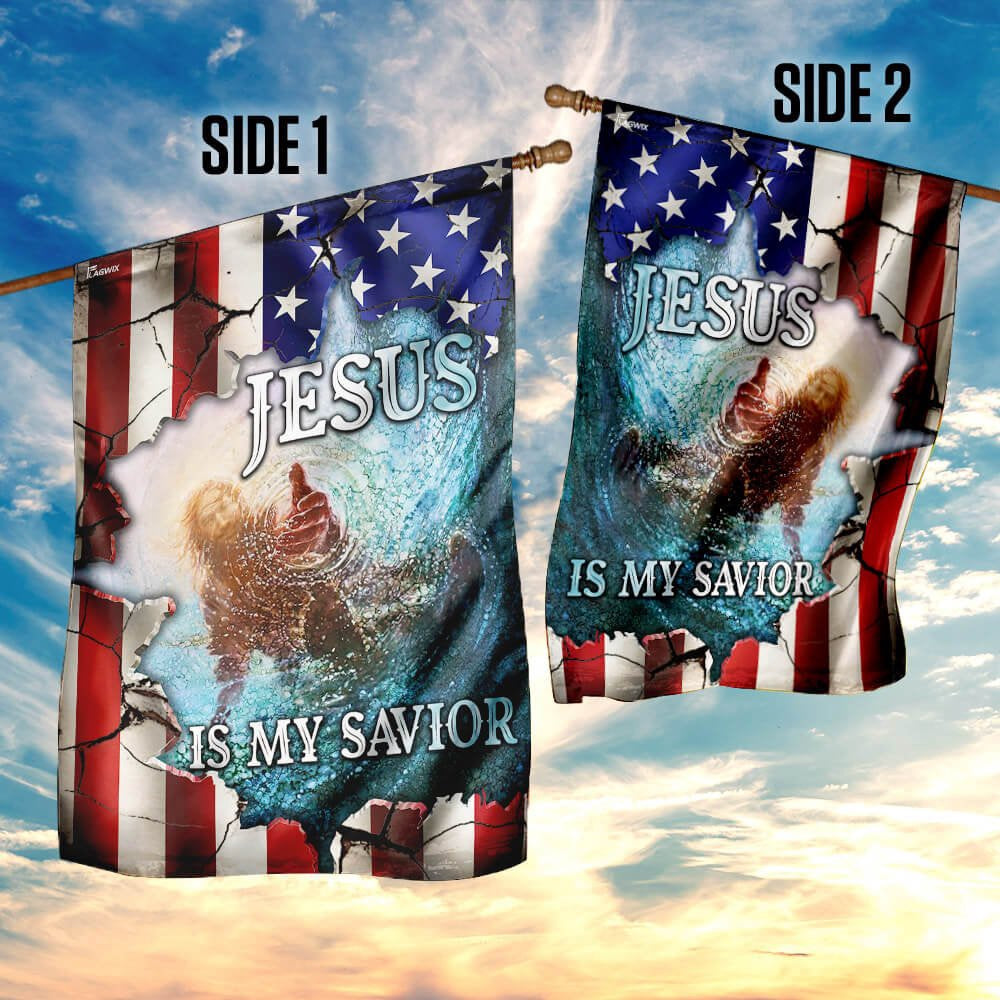 Christian Garden Flags, Jesus Is My Savior American US Flag, Christian House Flags, Christian Cross Flag, Faith Flag
