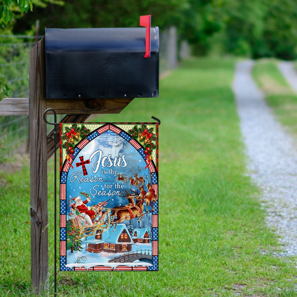 Christian Garden Flags, Jesus Is The Reason For The Christmas Season Flag, Christian House Flags, Christian Cross Flag, Faith Flag