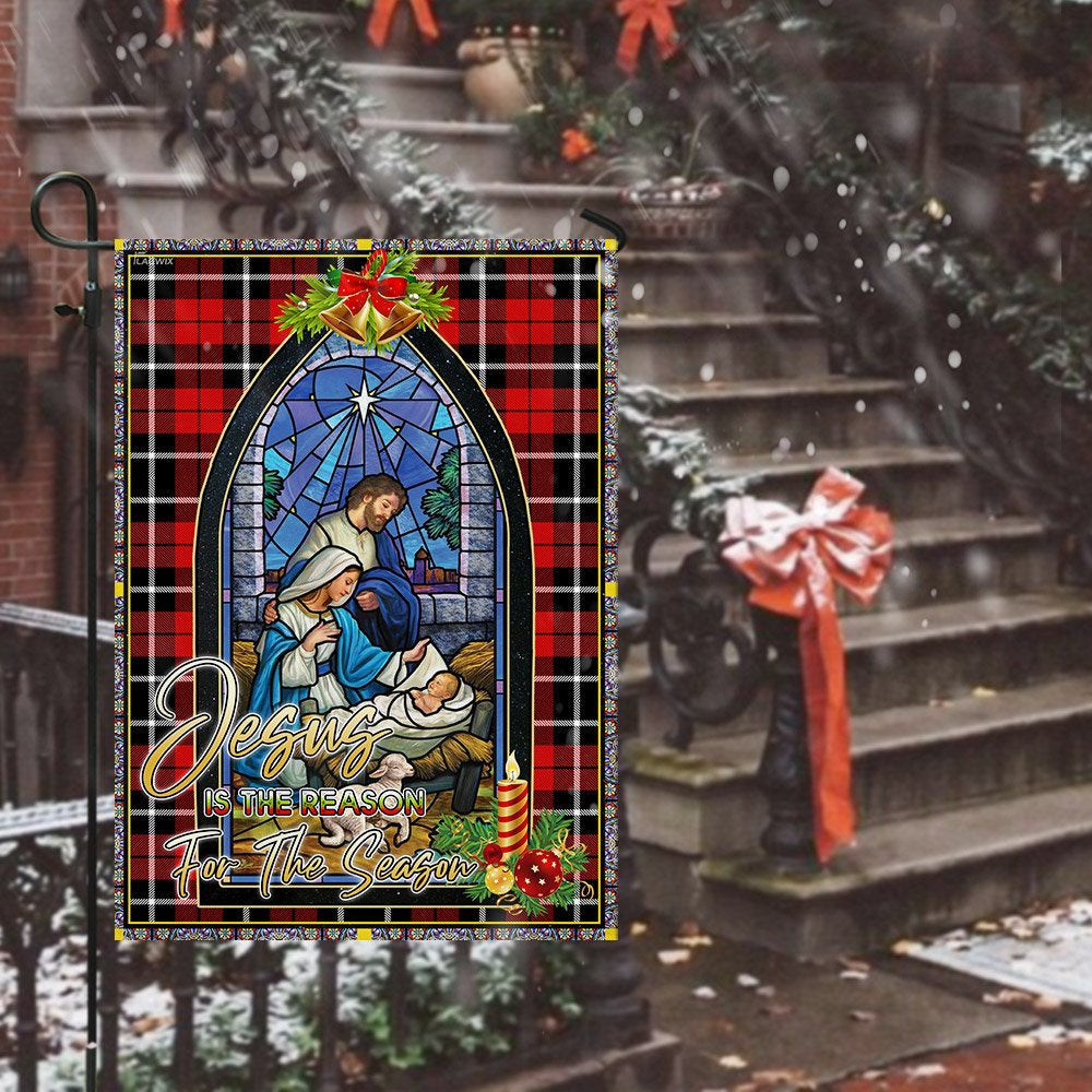 Christian Garden Flags, Jesus Is The Reason For The Season Christian Christmas Flag, Christian House Flags, Christian Cross Flag, Faith Flag