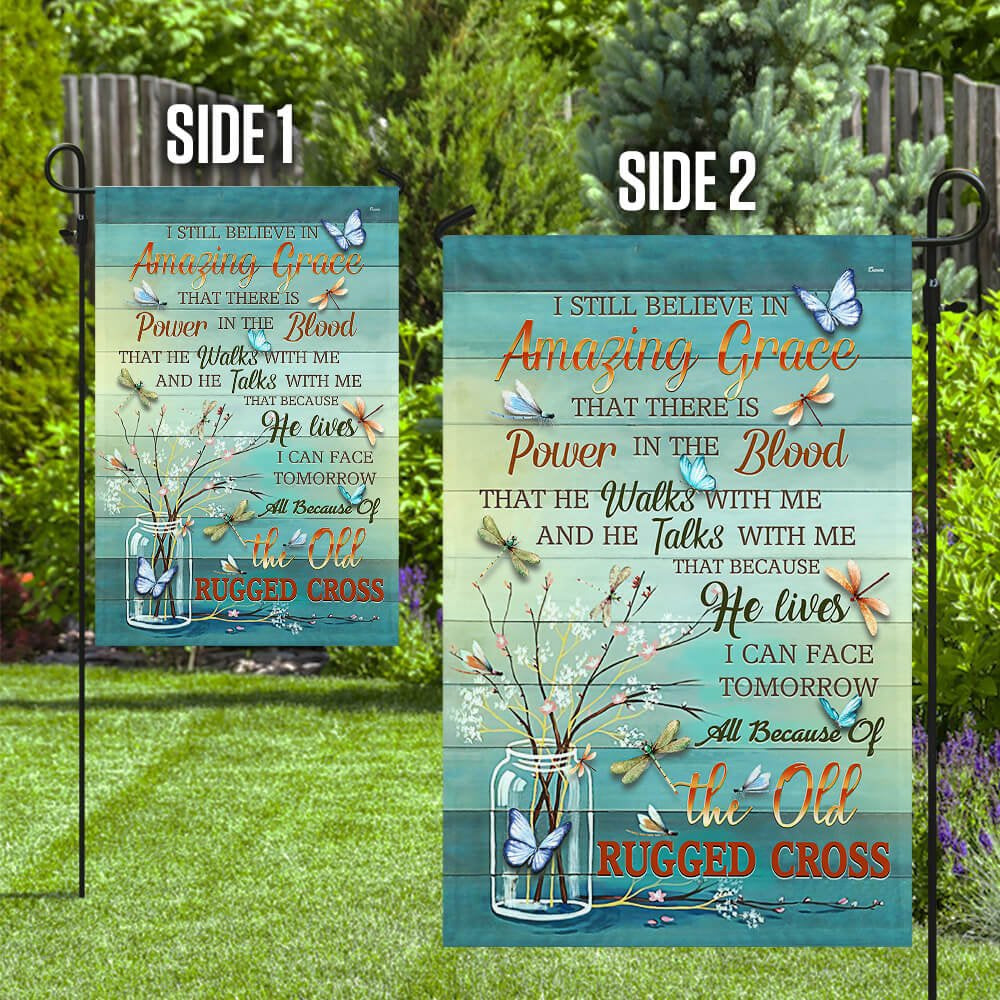Christian Garden Flags, The Old Rugged Cross Flag, Christian House Flags, Christian Cross Flag, Faith Flag