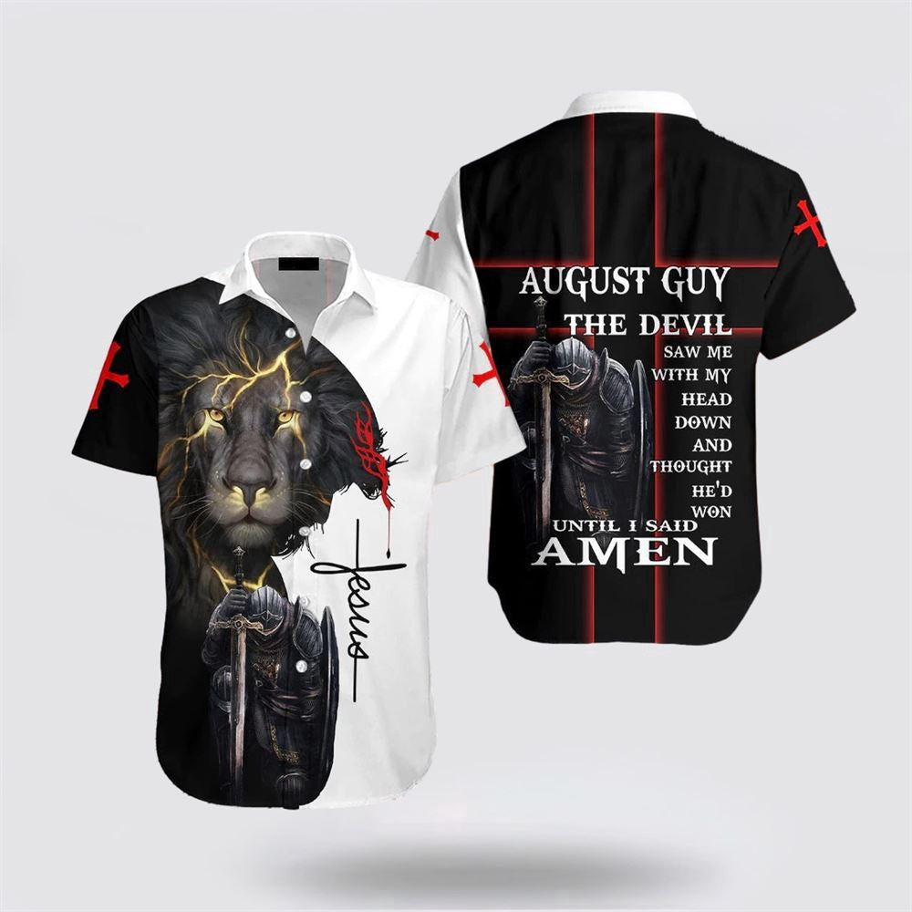 Christian Hawaiian Shirt, August Guy Until I Said Amen Hawaiian Shirt, Christian Aloha Shirt