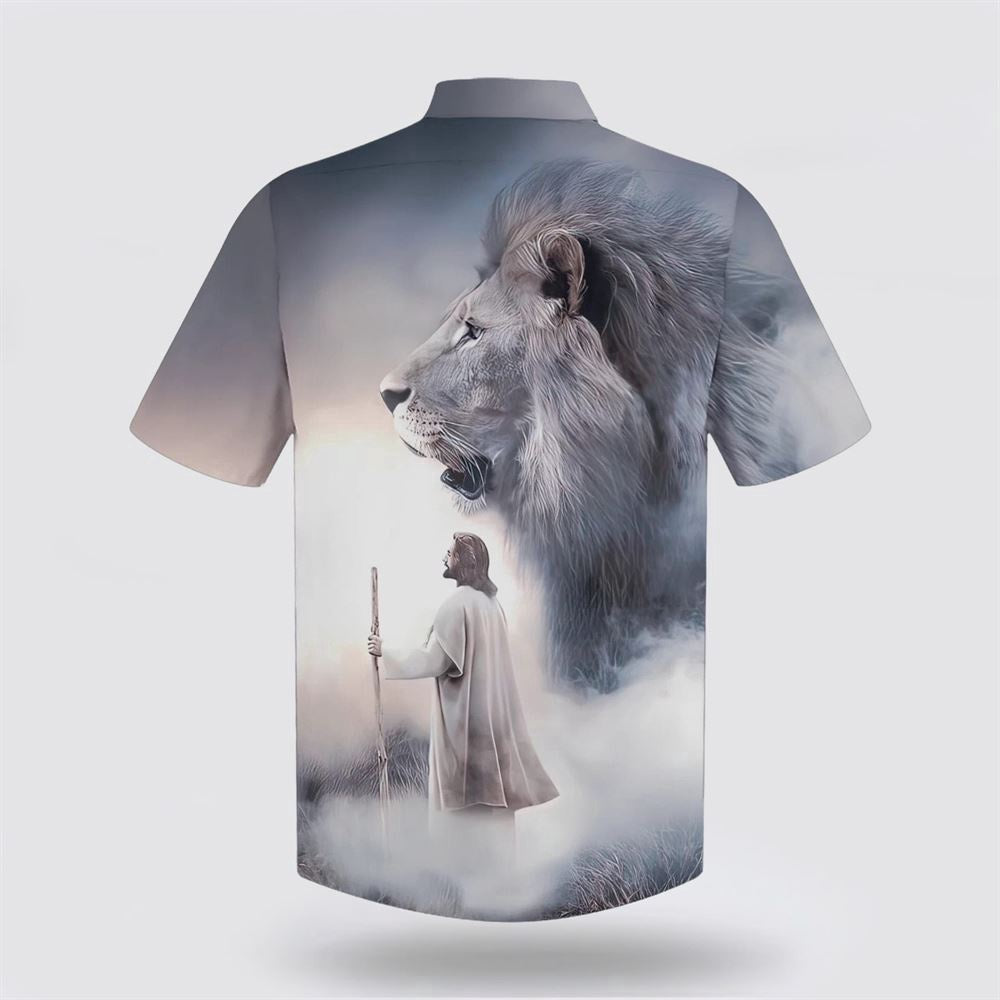 Christian Hawaiian Shirt, Christian Jesus Lion Hawaiian Shirt, Christian Aloha Shirt