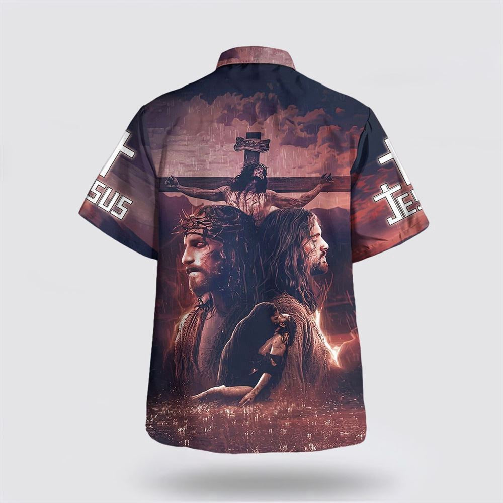 Christian Hawaiian Shirt, Crucifixion Of Jesus Hawaiian Shirt For Men, Christian Aloha Shirt