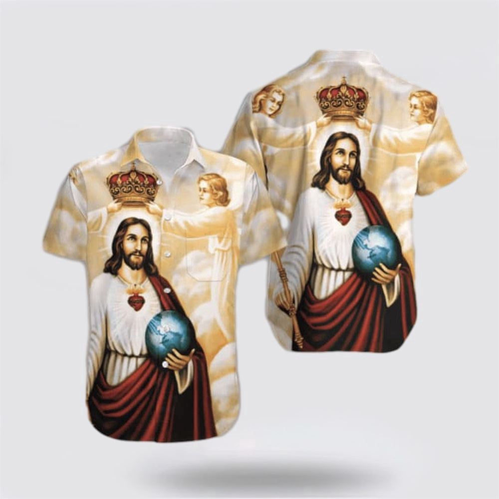 Christian Hawaiian Shirt, Happy Easter Sunday Jesus He Is Risen Hallelujah Hawaiian Shirt, Christian Aloha Shirt