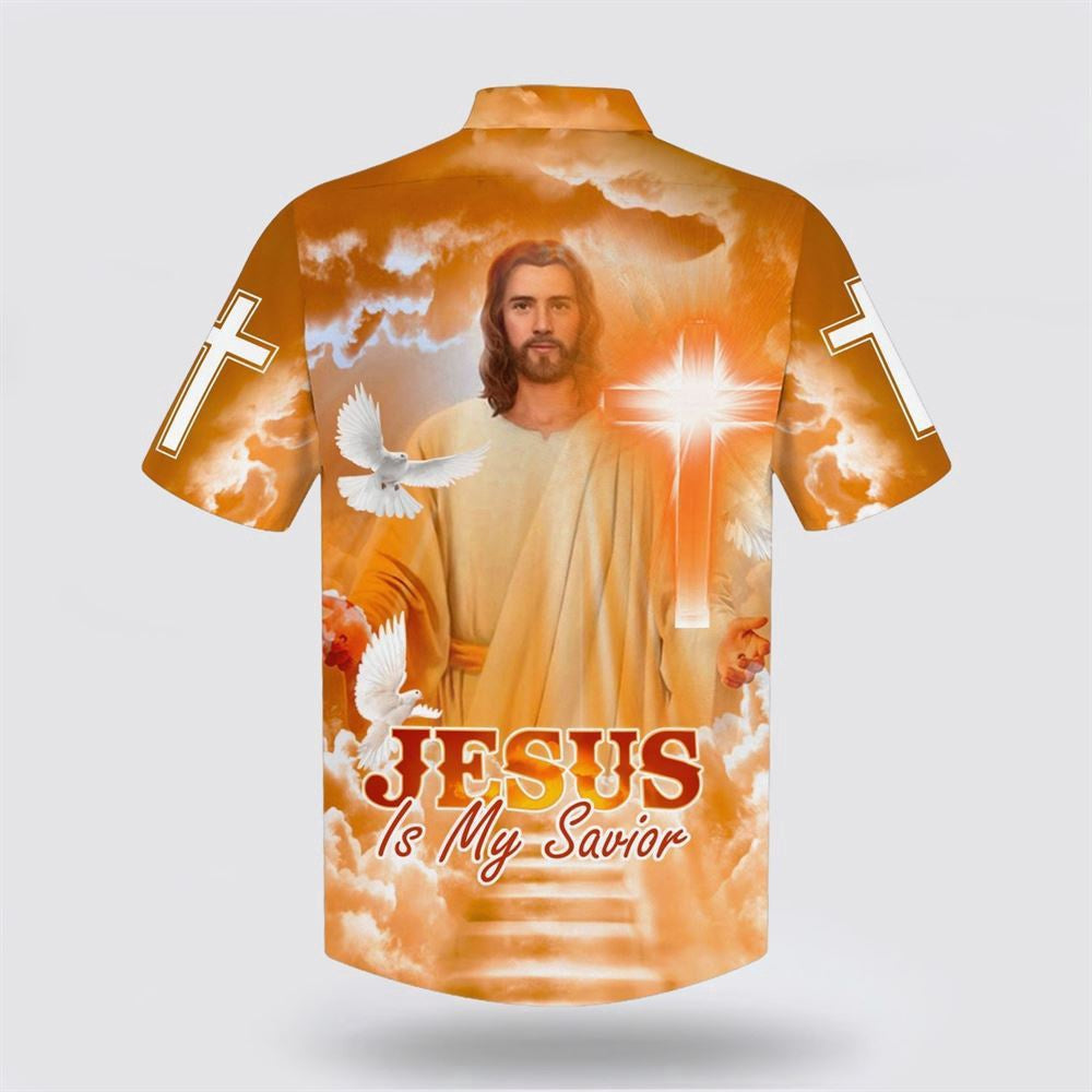Christian Hawaiian Shirt, Jesus Is My Savior Hawaiian Shirt, Jesus Christ In Heaven Hawaiian Shirts, Christian Aloha Shirt