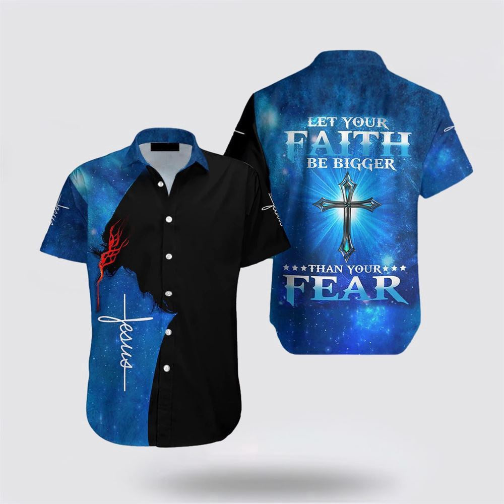 Christian Hawaiian Shirt, Jesus Let Your Faith Hawaiian Shirt, Christian Aloha Shirt