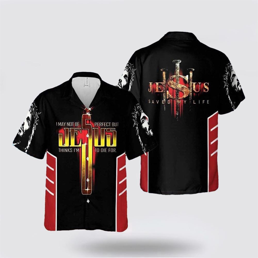 Christian Hawaiian Shirt, Jesus Lion I May Not Be Perfect 1 Hawaiian Shirt, Christian Aloha Shirt