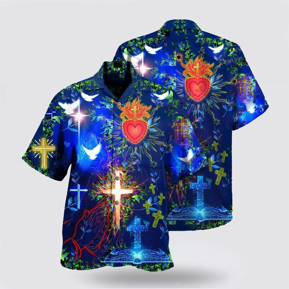 Christian Hawaiian Shirt, Jesus Put God First And Youll Be Last In Blue Hawaiian Shirts, Christian Aloha Shirt