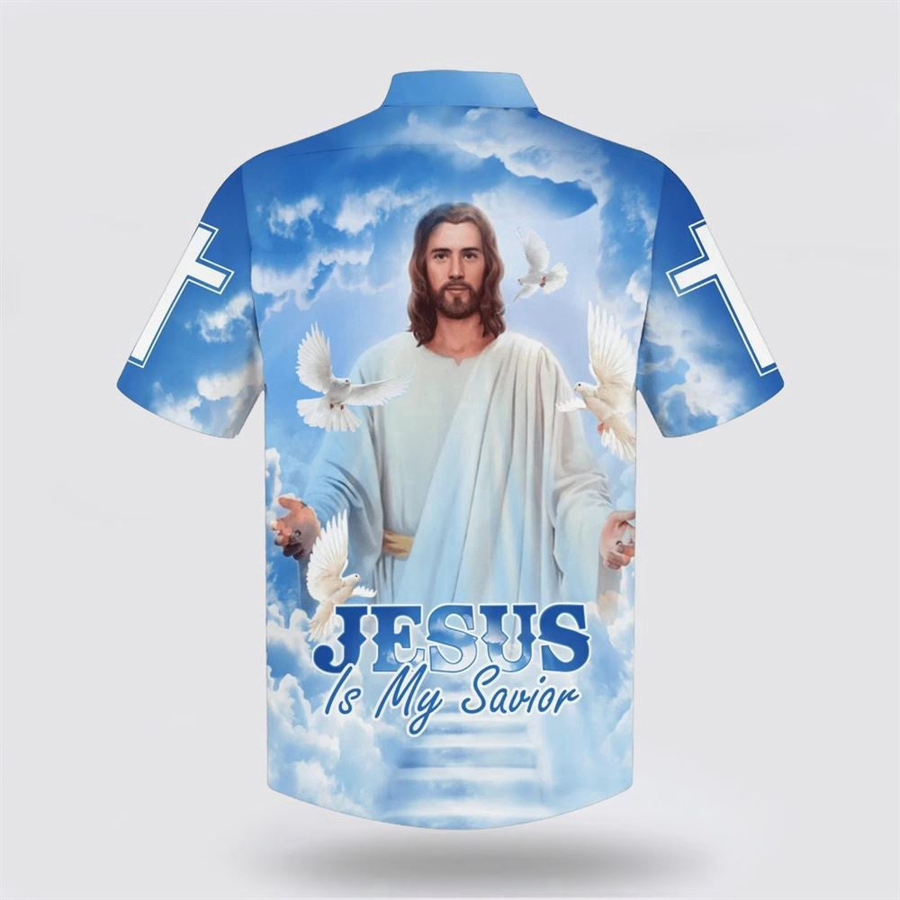 Christian Hawaiian Shirt, Jesus With His Arms Open Hawaiian Shirt, Jesus Is My Savior Hawaiian Shirts, Christian Aloha Shirt