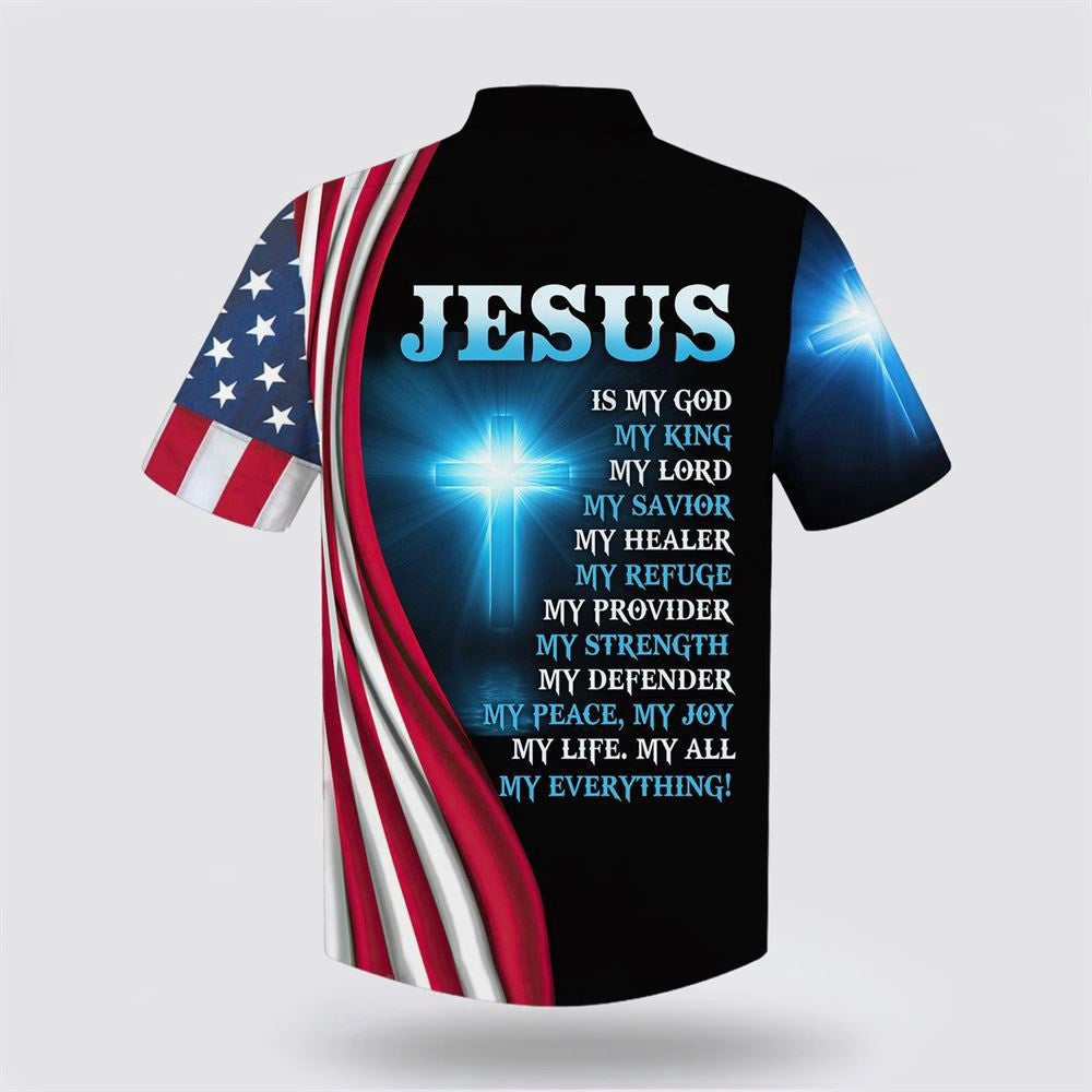 Christian Hawaiian Shirt, Lion Jesus Is My God My King Hawaiian Shirts, Christian Aloha Shirt
