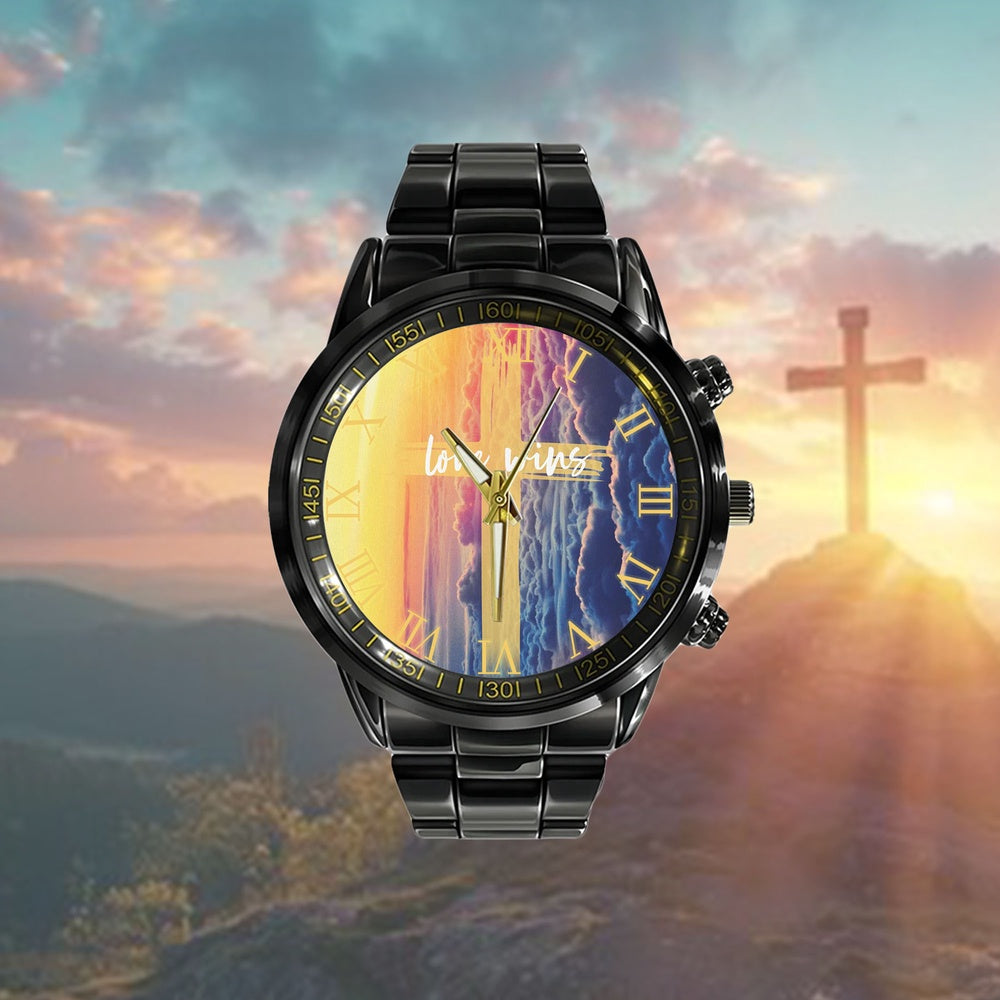 Christian Watch, Love Wins Watch - Scripture Watch - Bible Verse Watch