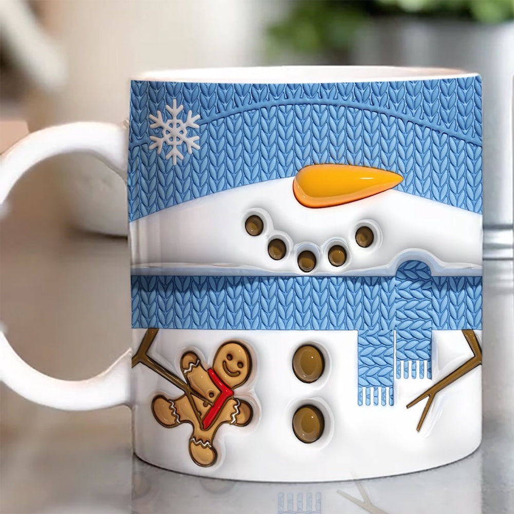 Christmas 3D Mug, 3D Inflated Snowman Mug, 3D, Santa Mug, Gift For Christmas