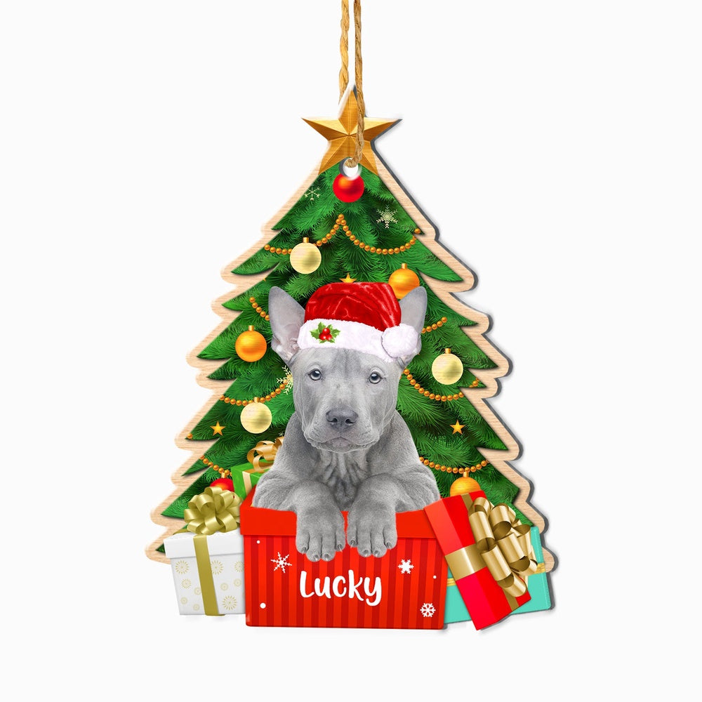 Christmas Dog Ornament, Personalized Thai Ridgeback Christmas Tree Ornament, New Dog Christmas Ornament