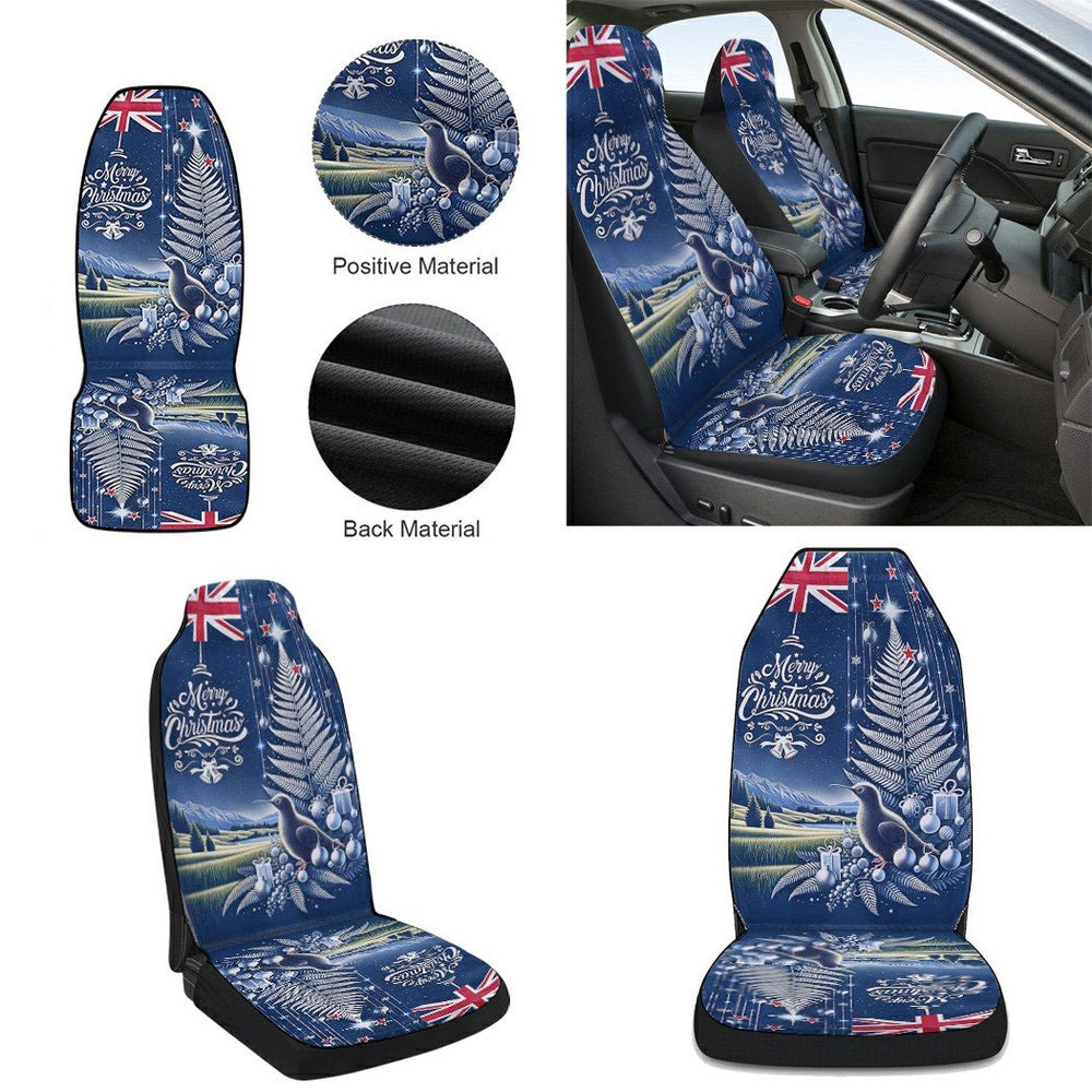Christmas Kiwi Birds Silver Fern New Zealand Cars Seat Cover, Christmas Car Seat Covers, Car Decor Gift