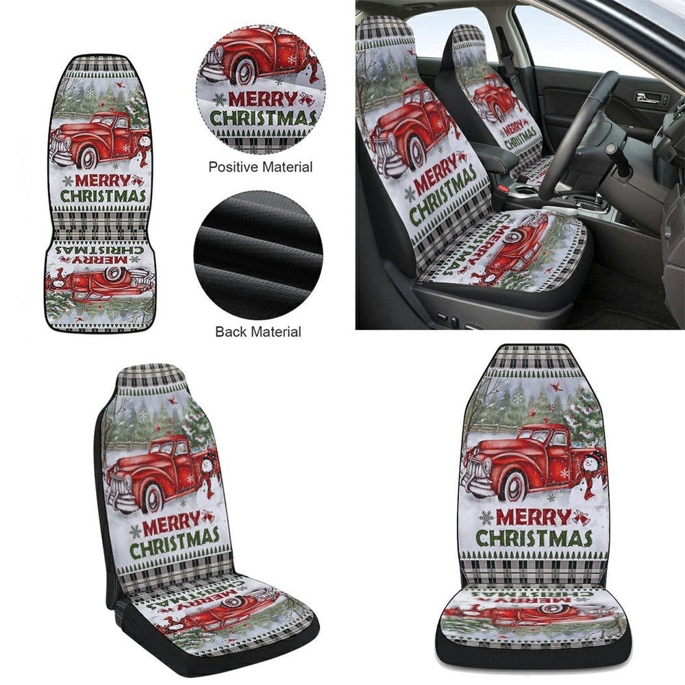 Christmas Truck Garden Mailbox Cover Road Come Home Cars Seat Cover, Christmas Car Seat Covers, Car Decor Gift