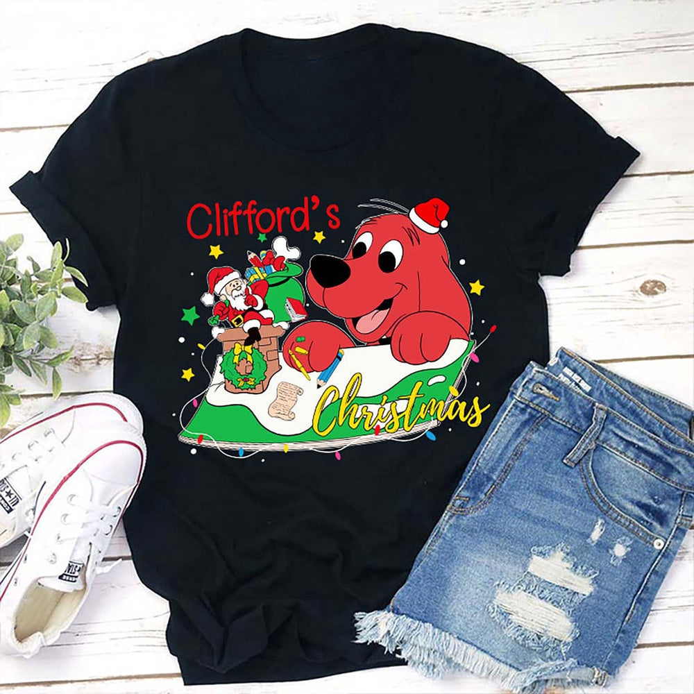 Clifford's Christmas T Shirt, Merry T Shirt, Unisex Christmas Shirts