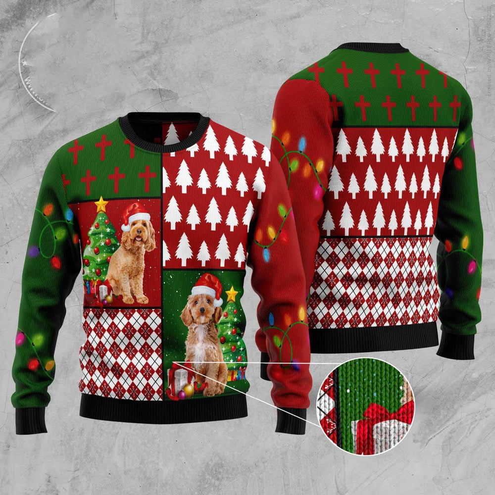 Cockapoo Hohoho Ugly Christmas Sweater, Funny Xmas Sweater, Sweater Xmas