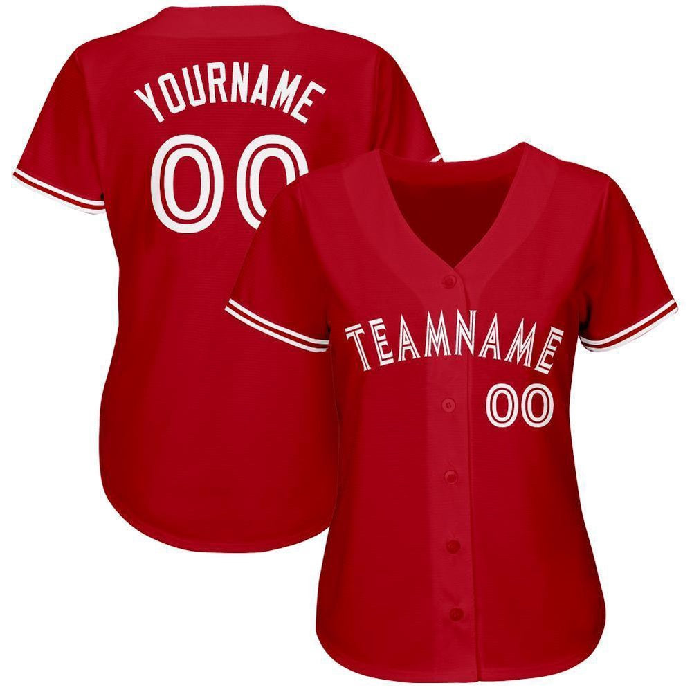 Cool Baseball Jersey, Custom Red White Baseball Jersey, Best Baseball Jerseys