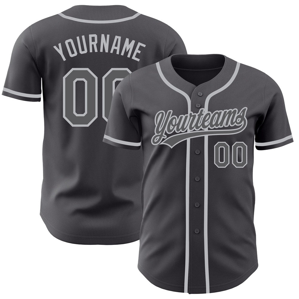 Cool Baseball Jersey, Custom Steel Gray Gray Authentic Baseball Jersey, Best Baseball Jerseys