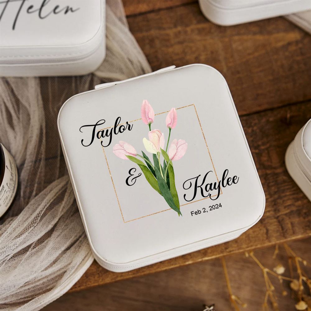 Custom Anniversary Day Jewelry Box, Gift For Couple, Mother's Day Jewelry Case