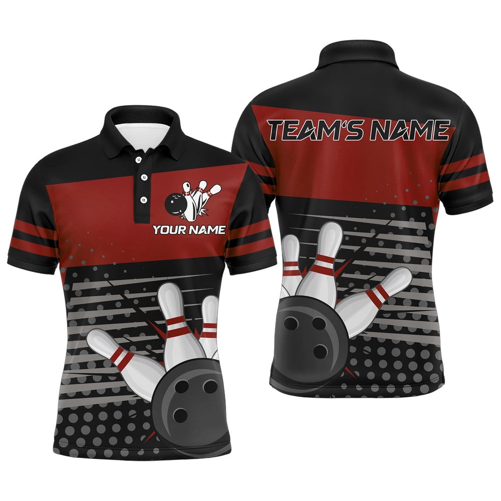 Custom Bowling Polo Shirts, Bowling Polo Shirts For Men Bowling Team Jersey Custom Bowling Shirt