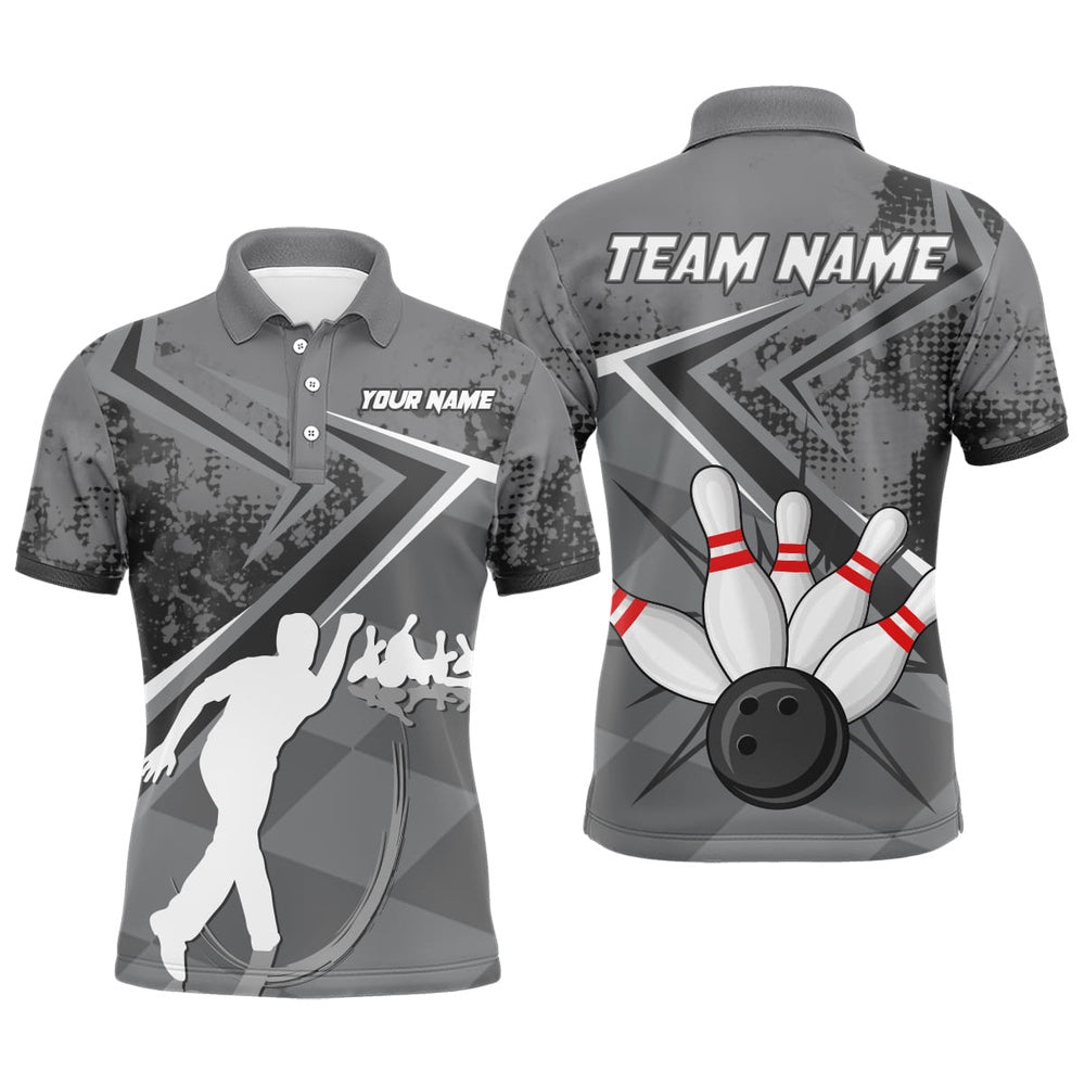 Custom Bowling Polo Shirts, Custom Bowling Jersey For Men Bowling Polo Shirt Team Bowling Short Sleeve