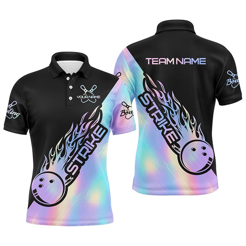 Custom Bowling Polo Shirts, Strike Bowling Polo Shirts For Men, Custom Bowling Team Shirts Bowler Outfit