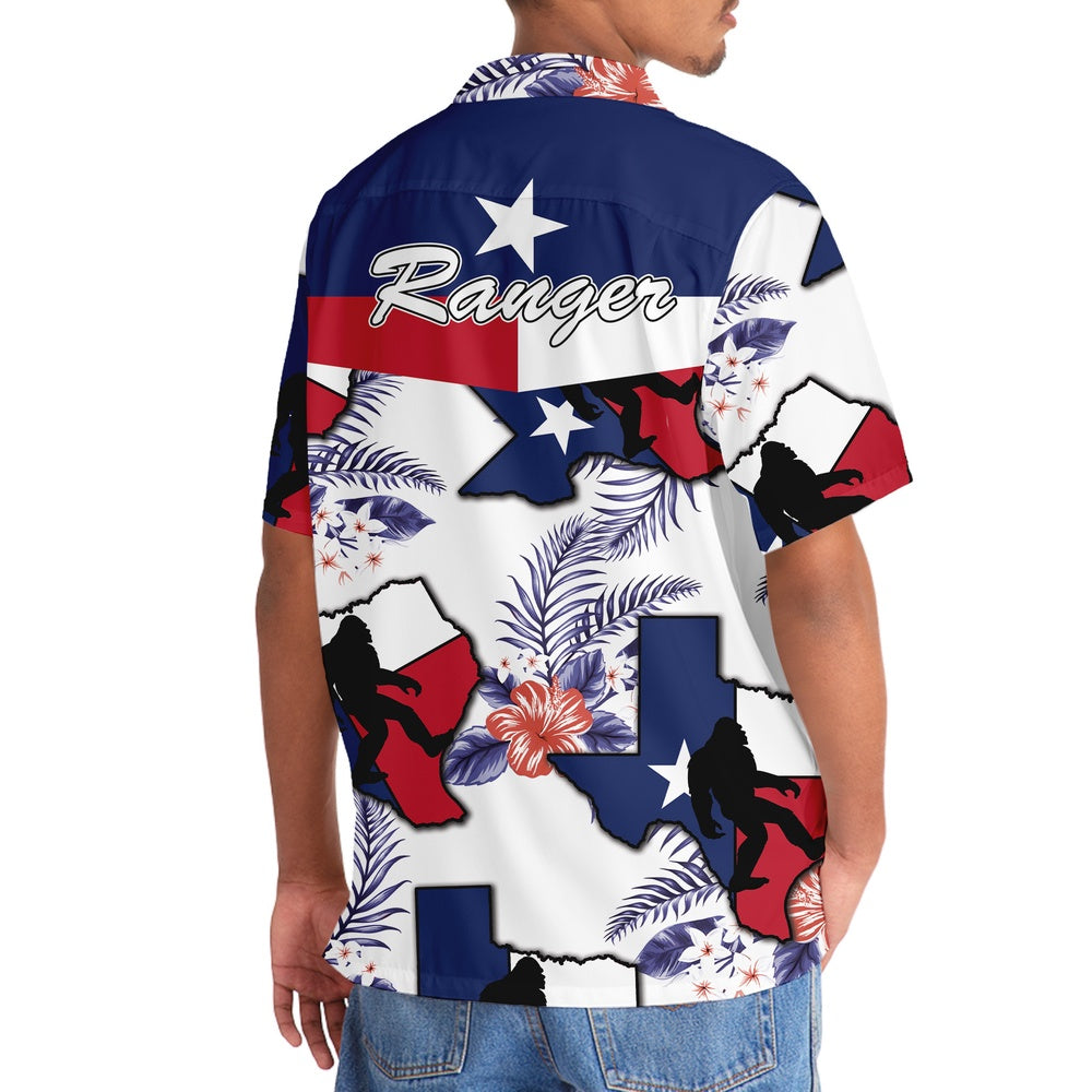 Custom Name Texas Bigfoot Hawaiian Shirt, Funny Hawaiian Shirt, Cool Hawaiian Shirts, Best Hawaiian Shirts