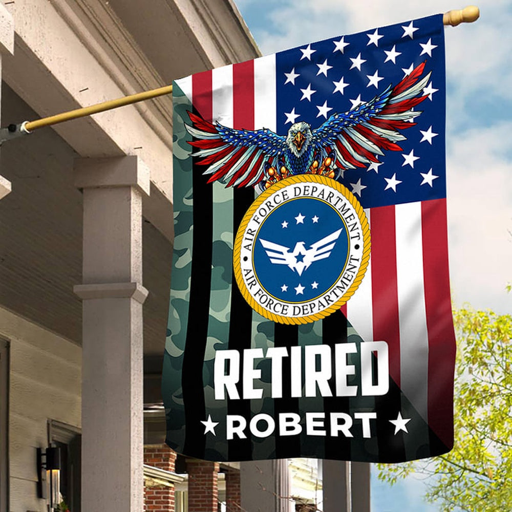 Custom US Air Force Flag, I Served For Freedom Air Force Flag, Military Air Force Flag, Veteran Day Gift