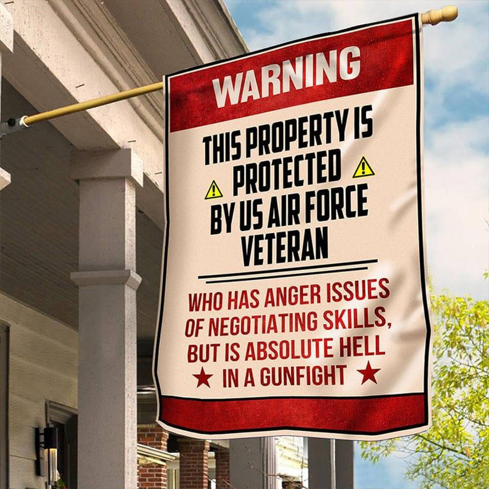 Custom US Air Force Flag, Warning Air Force Flag, Military Air Force Flag, Veteran Day Gift