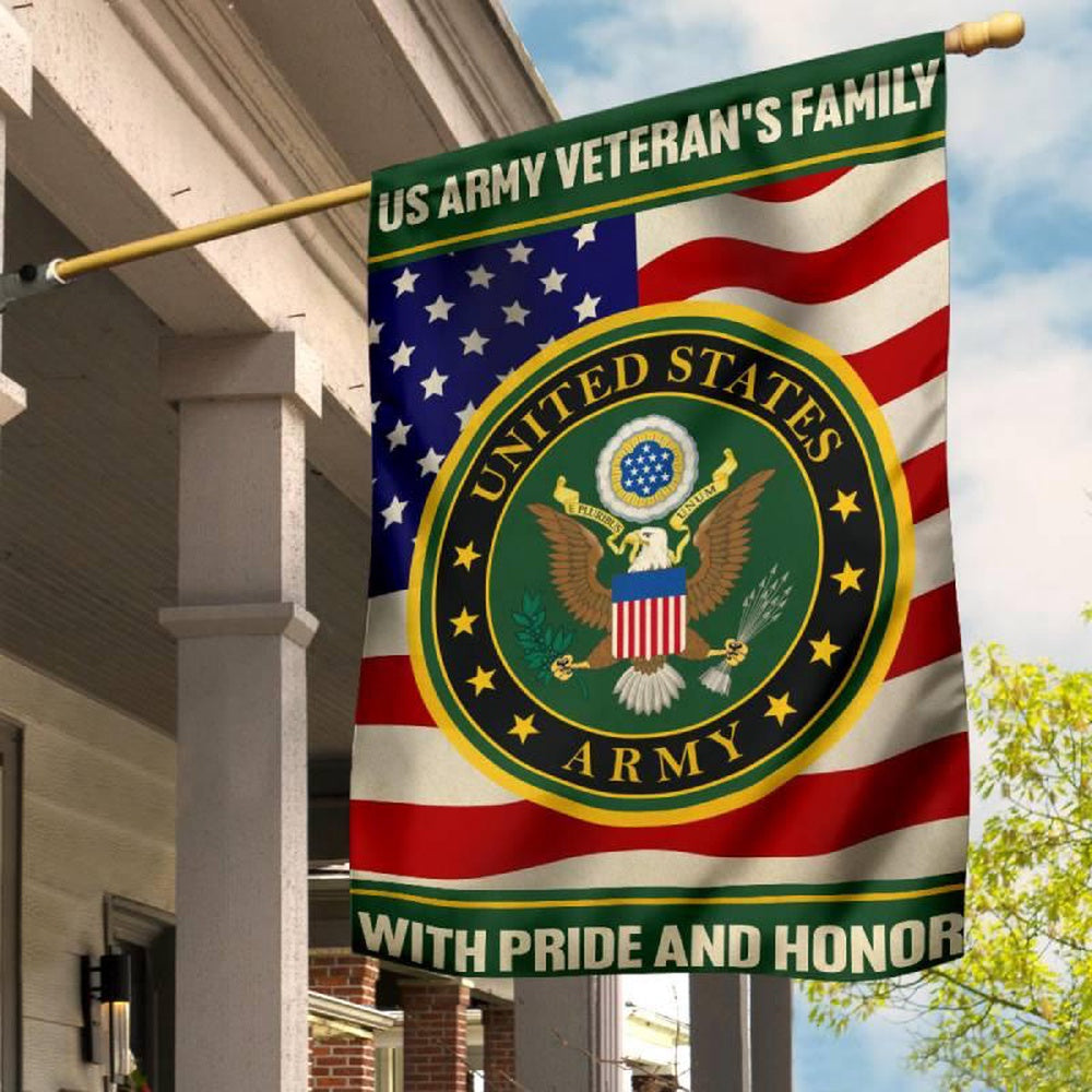 Custom US Army Flag, With Pride And Honor Army Flag, US Army Veteran Flag, Army Retired Flag