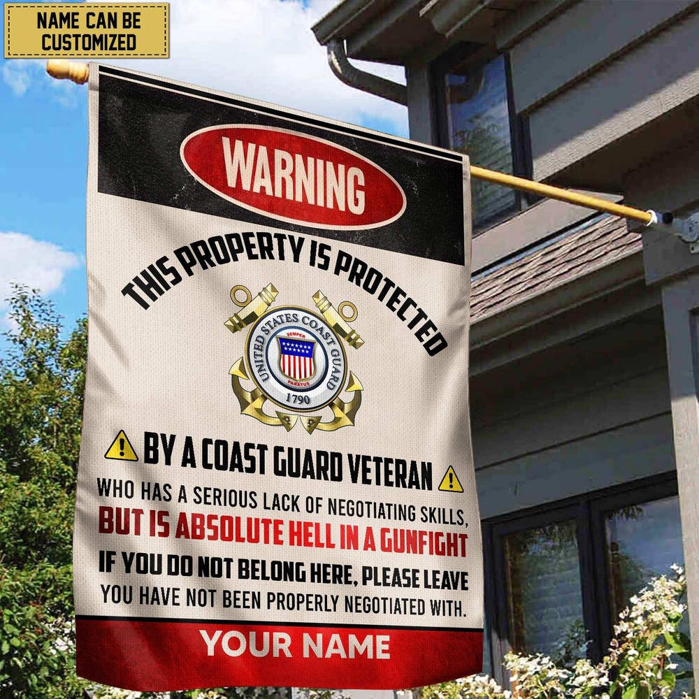 2-Pack US Coast Guard Desk Flags – Small American Military Table Flags With Metal Stand – Patriotic Decor - View #8