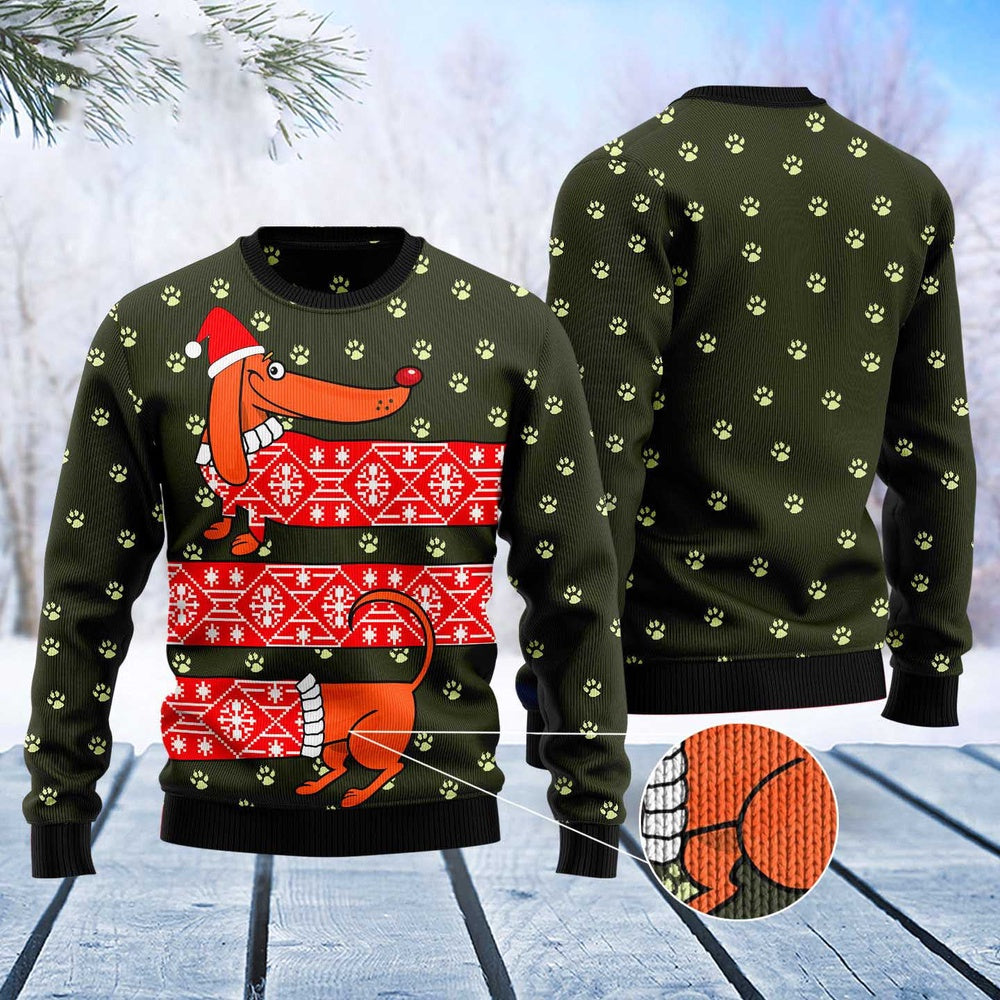 Dachshund Funny Christmas Ugly Christmas Sweater, Funny Xmas Sweater, Sweater Xmas