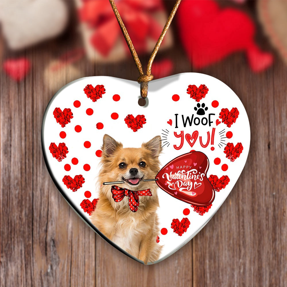 Dog Christmas Ornament, Chihuahua 3 Happy Valentine'S Day Ornament, Pet Christmas Ornaments