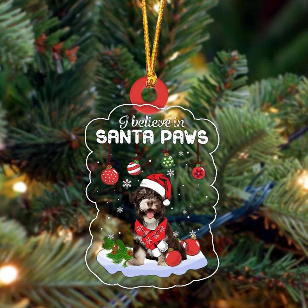 Dog Christmas Ornament, Chocolate Havanese Christmas Ornament, Pet Christmas Ornaments