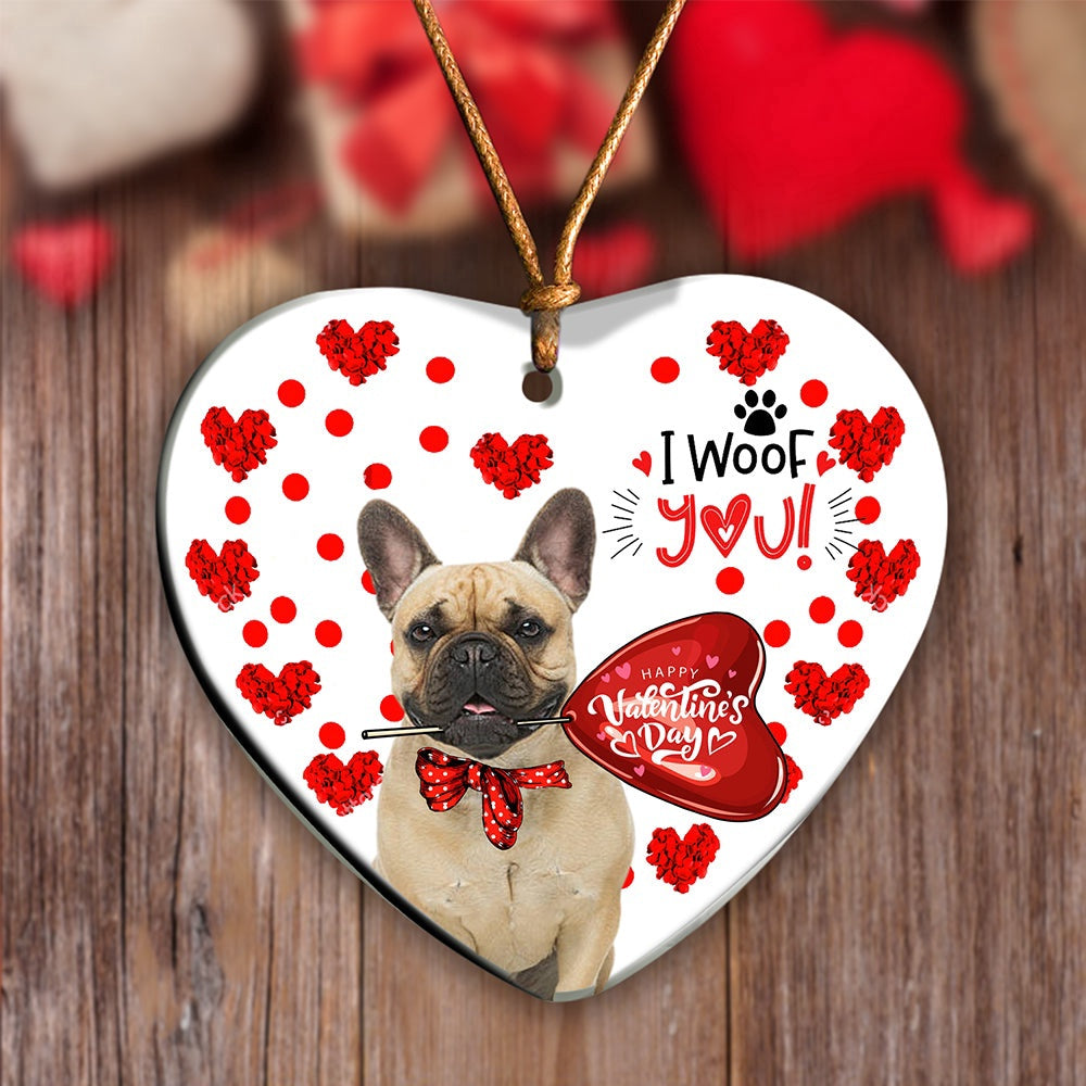 Dog Christmas Ornament, French Bulldog Happy Valentine'S Day Ornament, Pet Christmas Ornaments