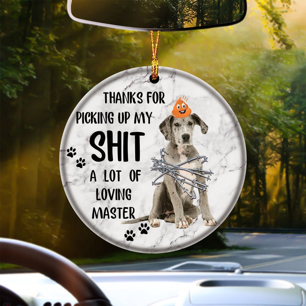 Dog Christmas Ornament, Great Dane A Lot Of Loving Master Ornament, Pet Christmas Ornaments