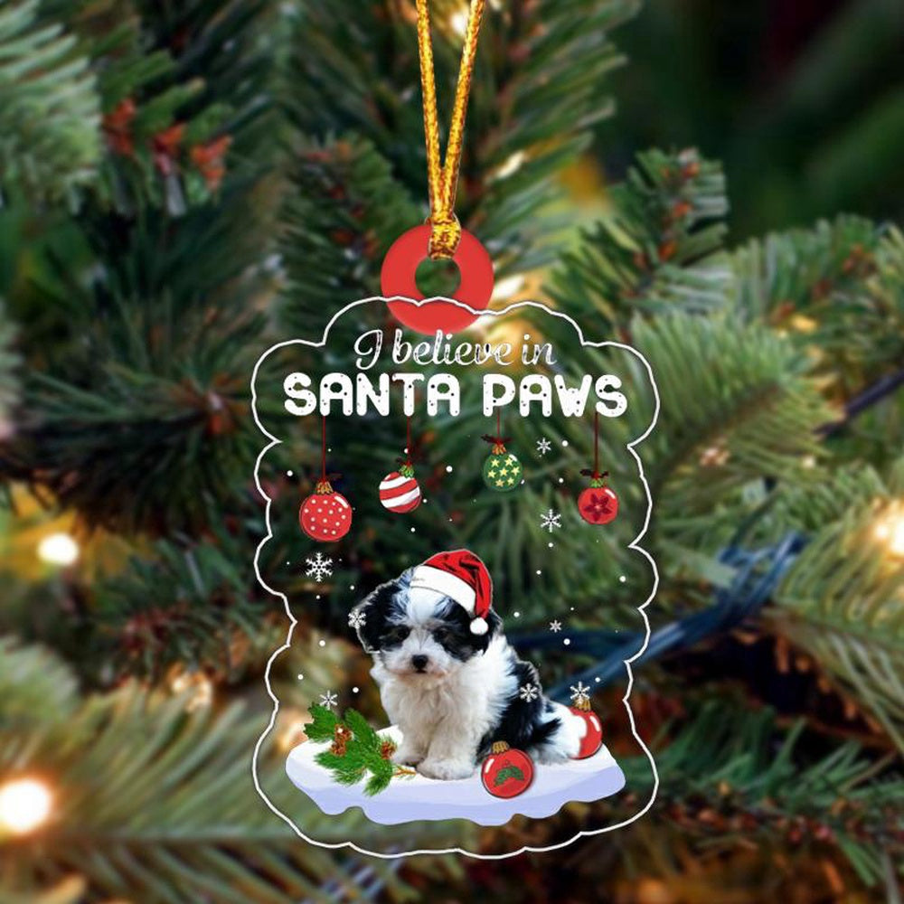 Dog Christmas Ornament, Mal Shi Christmas Ornament, Pet Christmas Ornaments