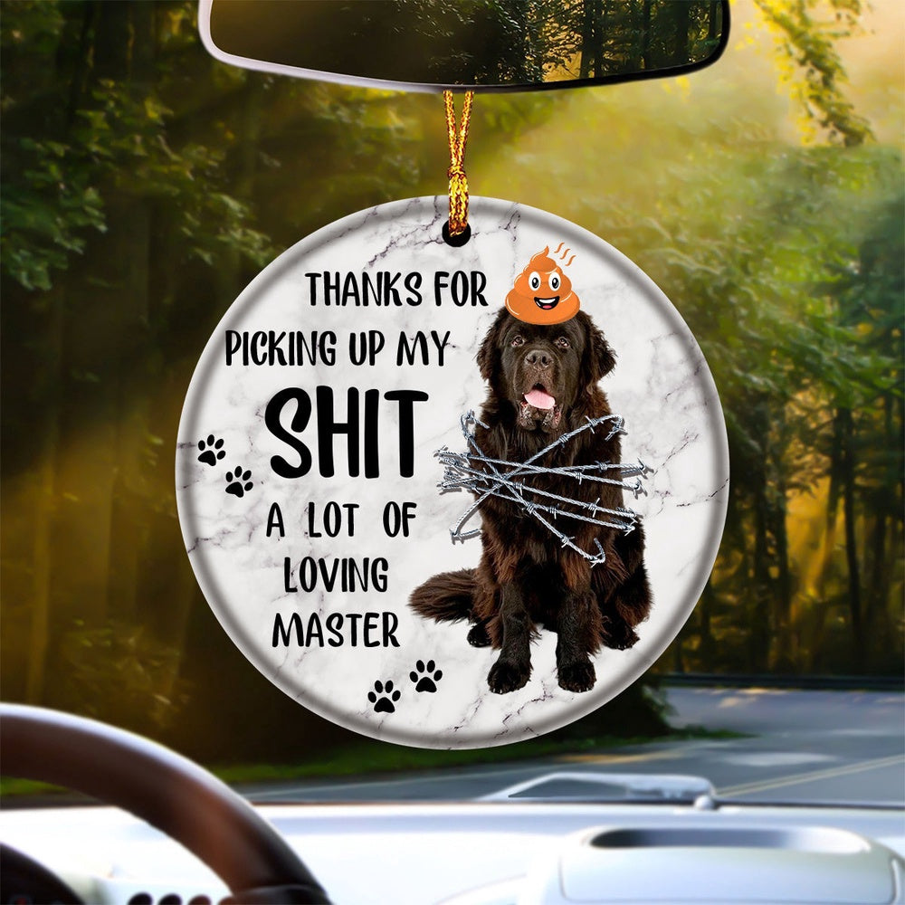 Dog Christmas Ornament, Newfoundland A Lot Of Loving Master Ornament, Pet Christmas Ornaments