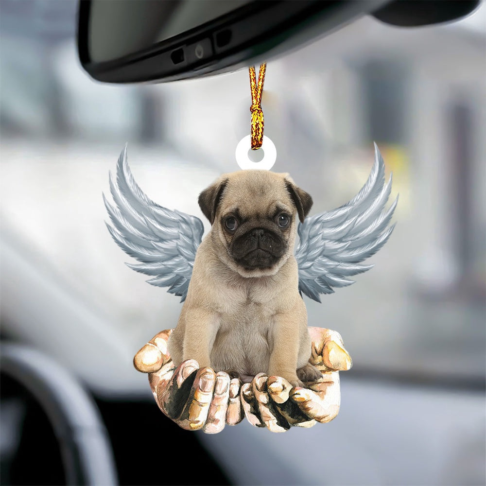 Dog Christmas Ornament, Pug Angel Dog Memorial Ornament, Pet Christmas Ornaments