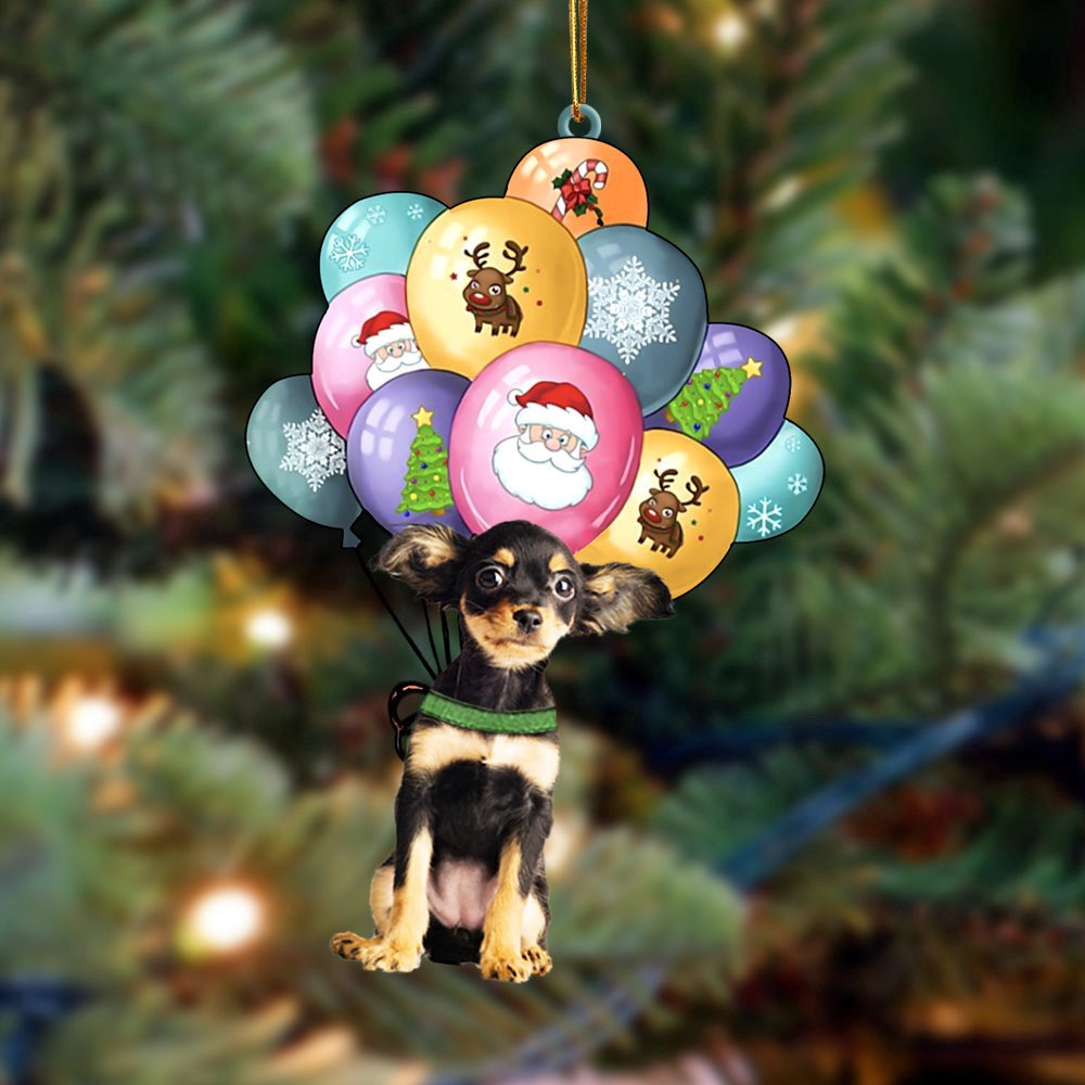 Dog Christmas Ornament, Russkiy Toy With Balloons Christmas Ornament, Pet Christmas Ornaments