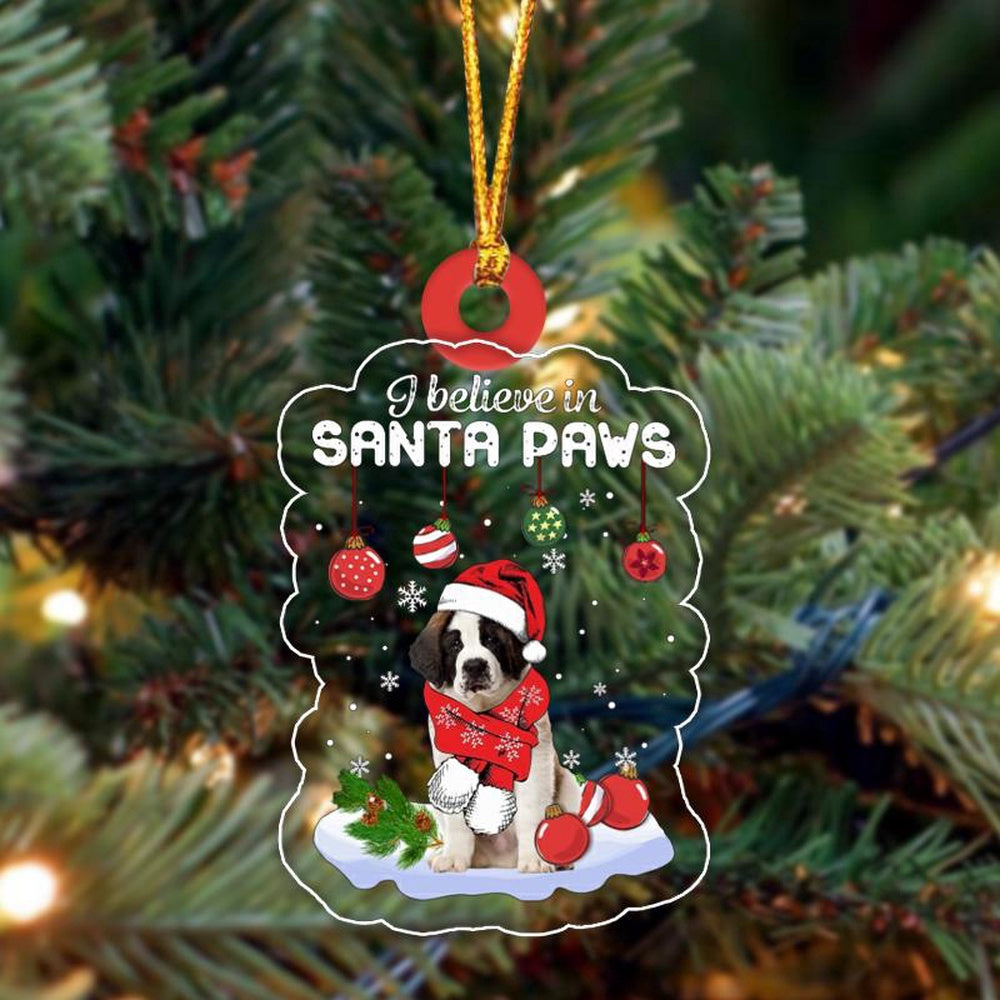 Dog Christmas Ornament, Saint Bernard Christmas Ornament, Pet Christmas Ornaments