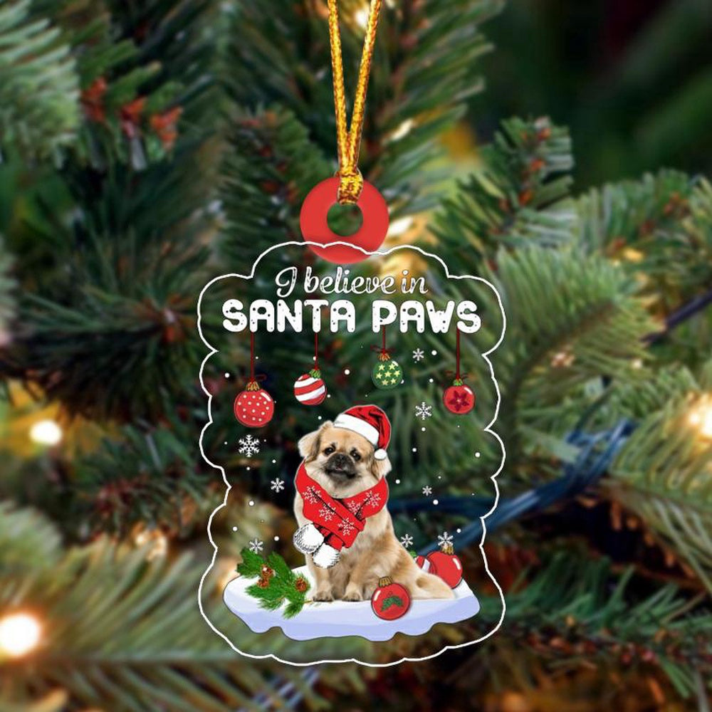 Dog Christmas Ornament, Tibetan Spaniel Christmas Ornament, Pet Christmas Ornaments