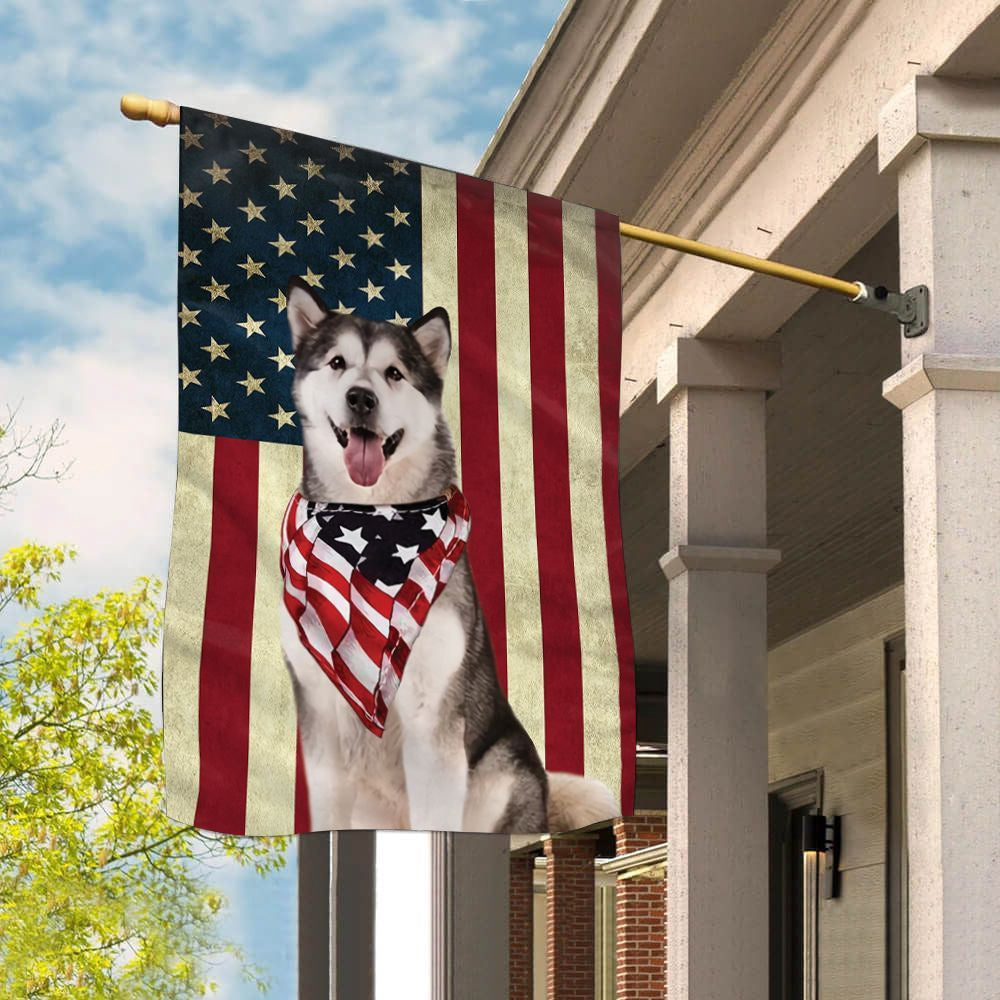 Dog Garden Flags, Alaskan Malamute House Flag, Dog Flags For House, Dog Owner Gift