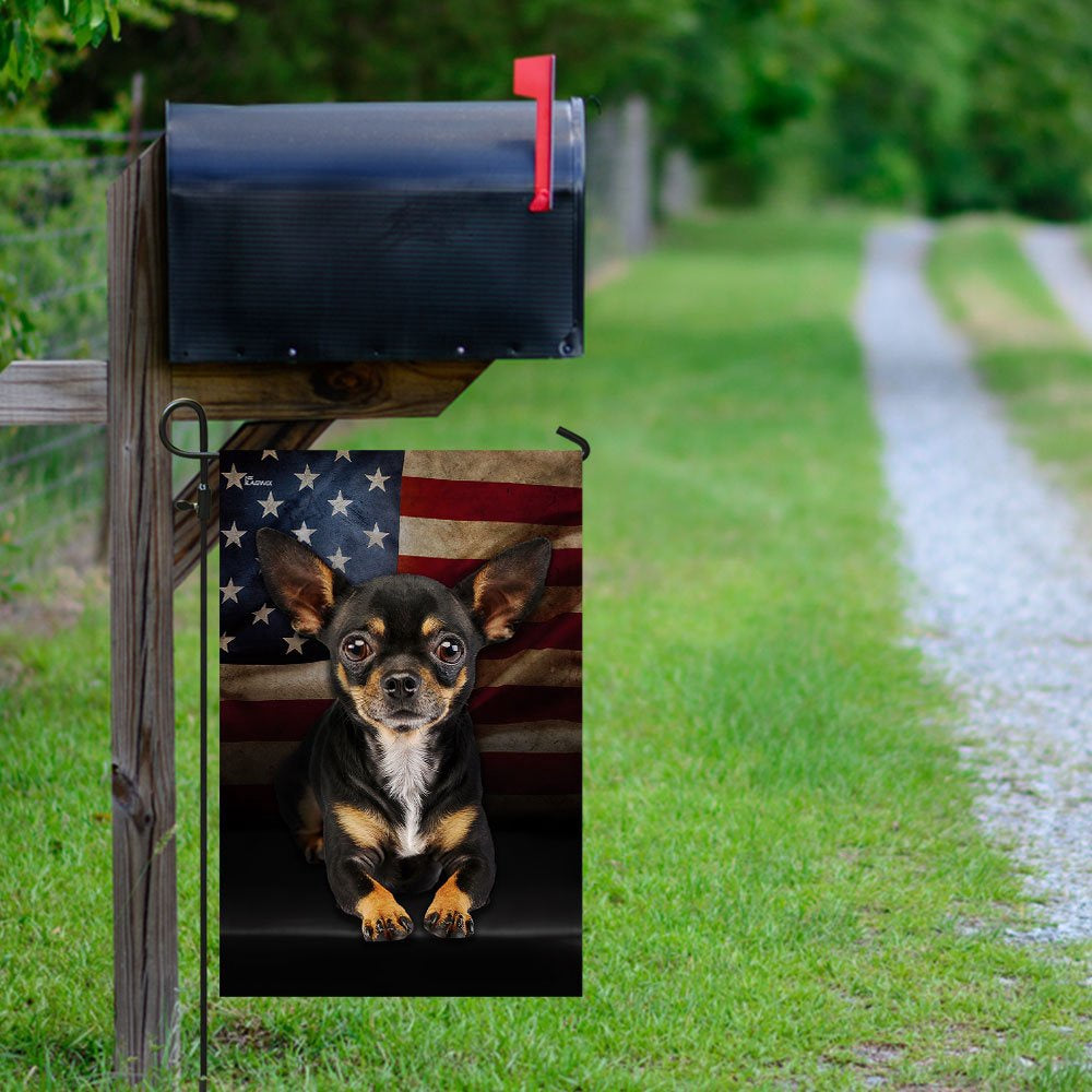 Dog Garden Flags, Chihuahua American Flag, Dog Flags For House, Dog Owner Gift