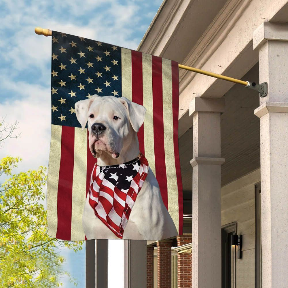 Dog Garden Flags, Dogo Argentino House Flag, Dog Flags For House, Dog Owner Gift