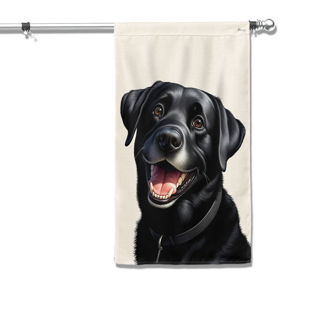 Dog Garden Flags, Funny Black Labrador Dog Flag, Dog Flags For House, Dog Owner Gift