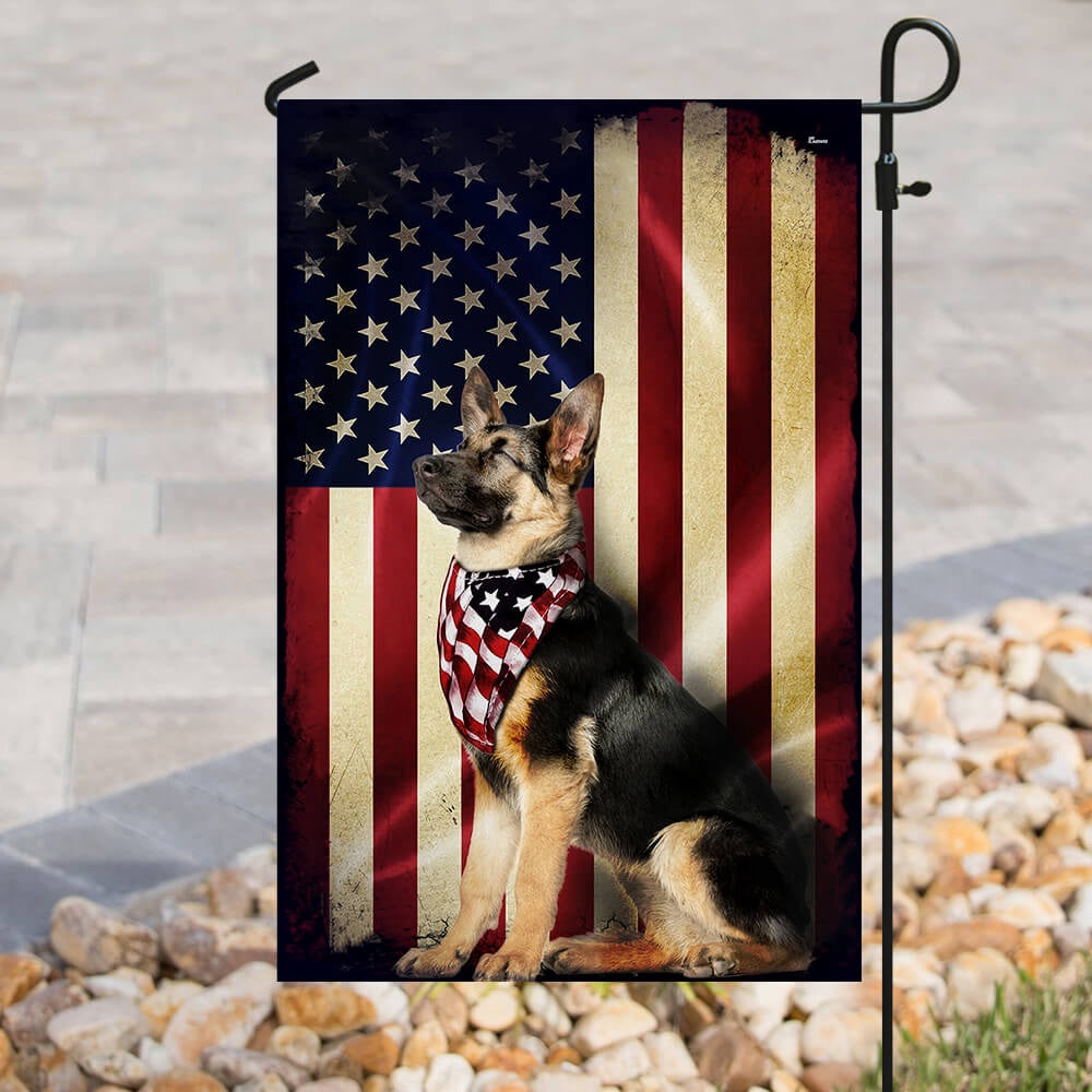 Dog Garden Flags, German Shepherd American Flags, Dog Flags For House, Dog Owner Gift